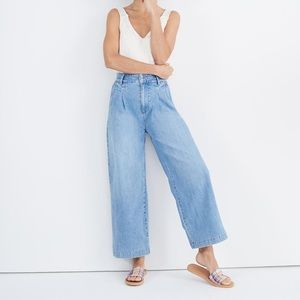 Madewell Pleated Wide-Leg Jeans - Kinnon Wash s8